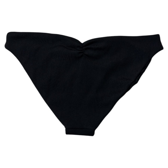 Beach Bunny Kate Ribtide Black Ruched Bikini Bottom Large NWT - Picture 2 of 13